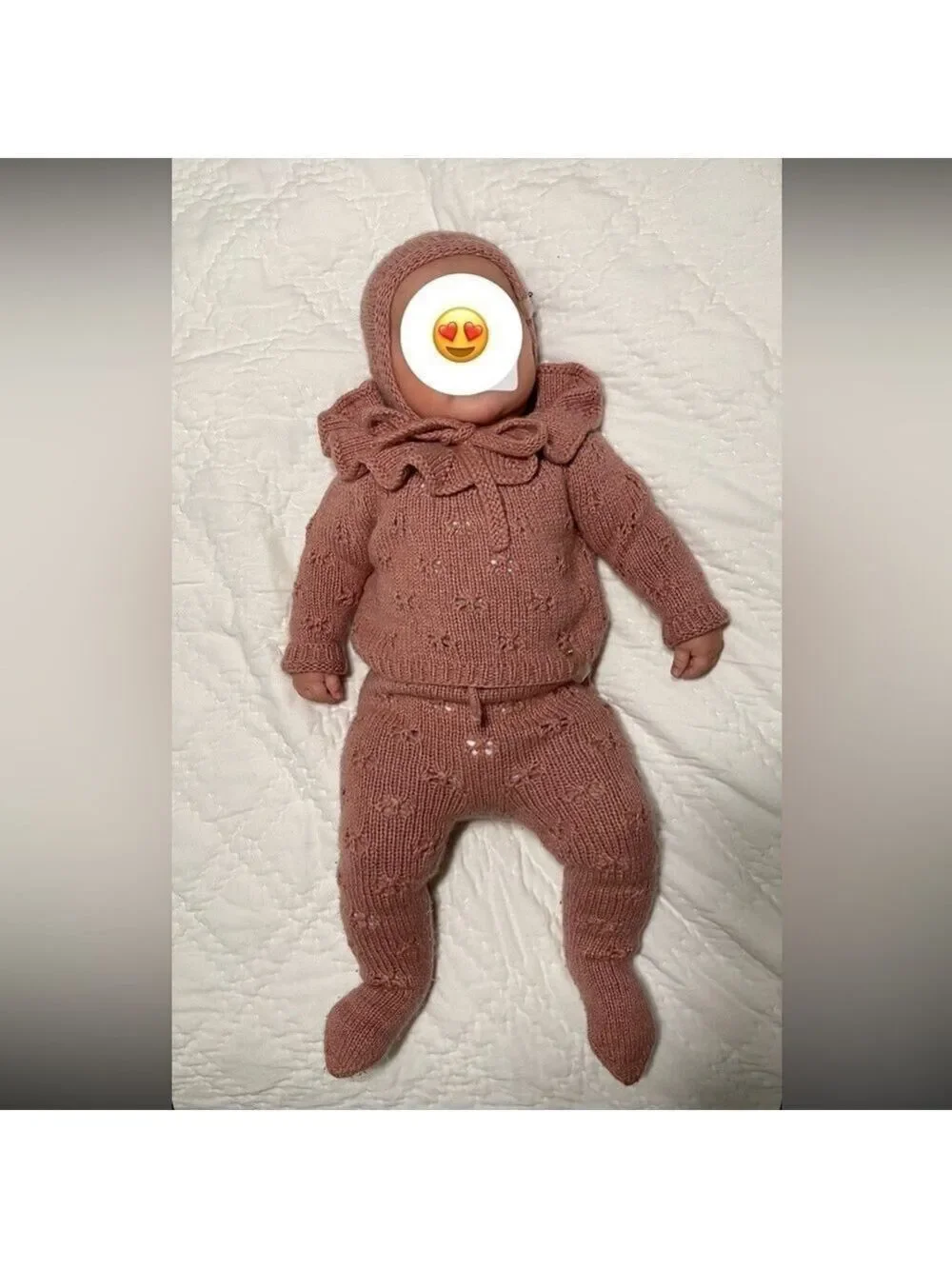 Knitted merino 3-piece set